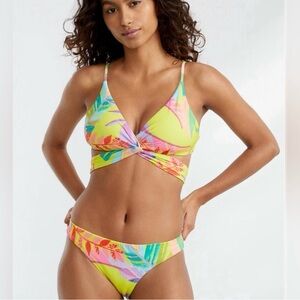 BECCA Costa Bella Adela Reversible Hipster Bottoms Size‎ 1X (16-18) Yellow NWOT